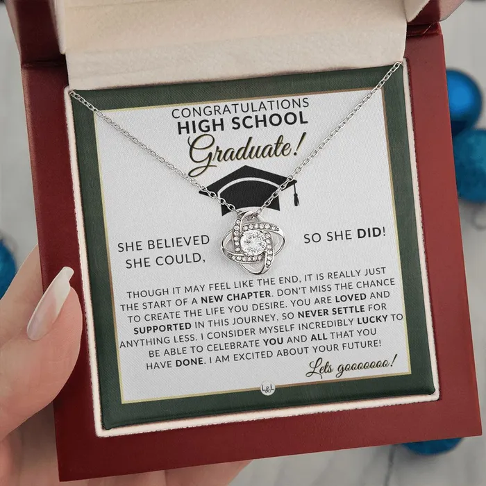 ShineOn Fulfillment Necklaces 2024 High School Grad Gifts For Her Meaningful Milestone Necklace 2024 HS Graduation Gift Idea For A Graduating Girl