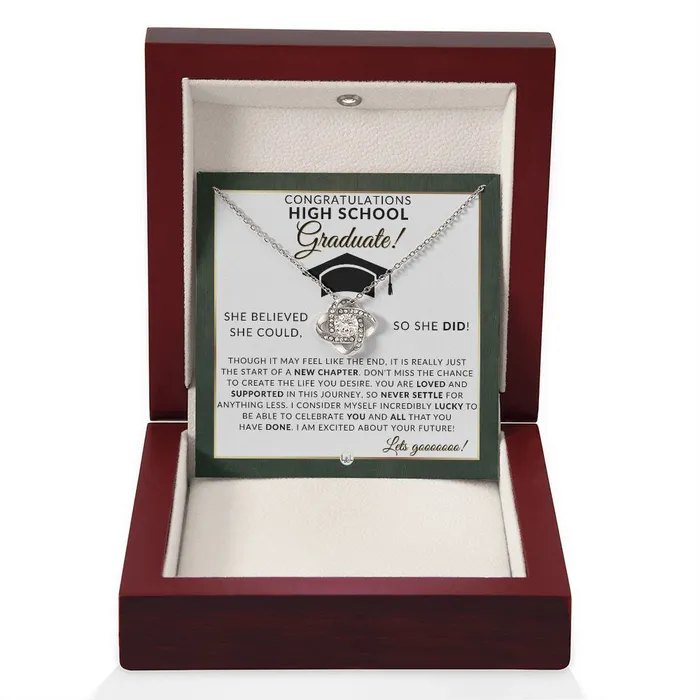 ShineOn Fulfillment Necklaces 2024 High School Grad Gifts For Her Meaningful Milestone Necklace 2024 HS Graduation Gift Idea For A Graduating Girl