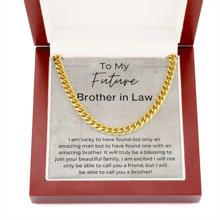 ShineOn Fulfillment Necklaces Cant Wait to Call You Brother Gift for Future Brother in Law from the Bride to Be Cuban Linked Chain Necklace