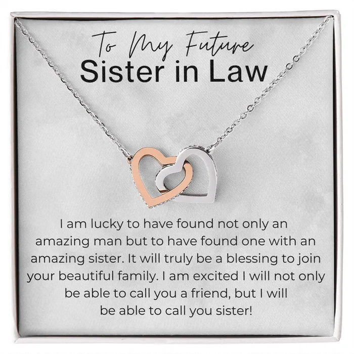 ShineOn Fulfillment Necklaces Cant Wait to Call You Sister Gift for Future Sister in Law from the Bride to Be Interlocking Heart Pendant Necklace ShineOn Fulfillment Necklaces Cant Wait to Call You Sister Gift for Future Sister in Law from the Bride to Be Interlocking Heart Pendant Necklace