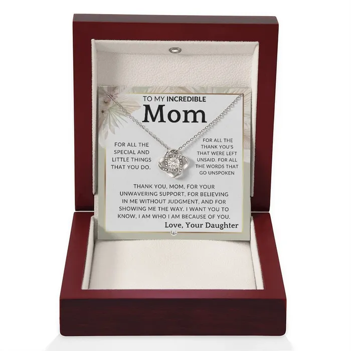 ShineOn Fulfillment Necklaces Gift for Mom The Little Things To Mother From Daughter Beautiful Womens Pendant Necklace Great For Mothers Day Christmas or Her Birthday