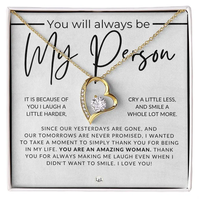 ShineOn Fulfillment Necklaces My Person Thinking of You Sentimental and Romantic Gift for Her Christmas Valentines Birthday or Anniversary Gifts ShineOn Fulfillment Necklaces My Person Thinking of You Sentimental and Romantic Gift for Her Christmas Valentines Birthday or Anniversary Gifts