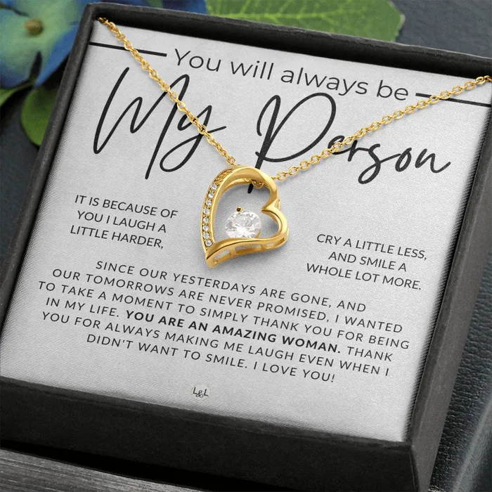ShineOn Fulfillment Necklaces My Person Thinking of You Sentimental and Romantic Gift for Her Christmas Valentines Birthday or Anniversary Gifts