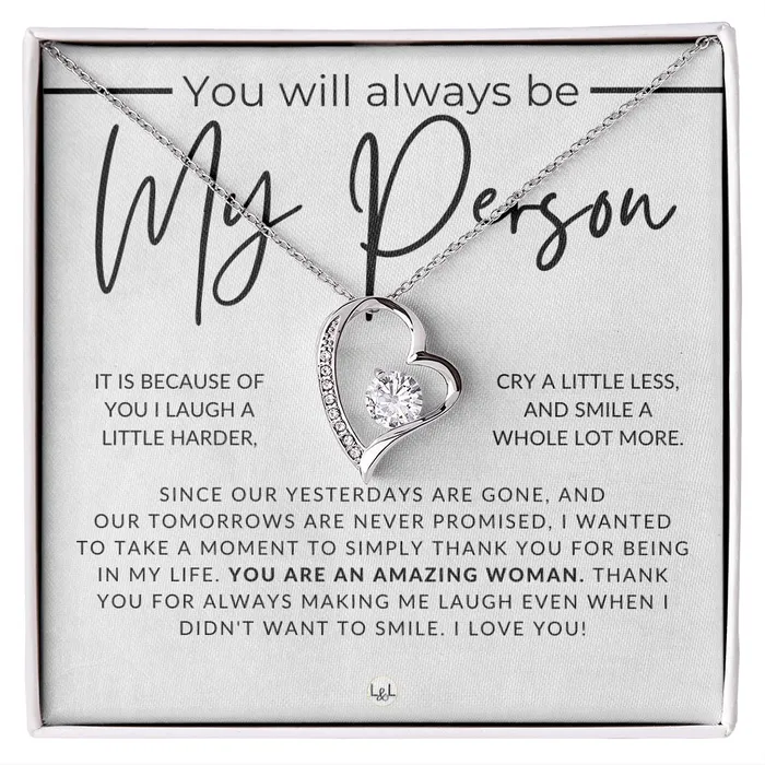 ShineOn Fulfillment Necklaces My Person Thinking of You Sentimental and Romantic Gift for Her Christmas Valentines Birthday or Anniversary Gifts