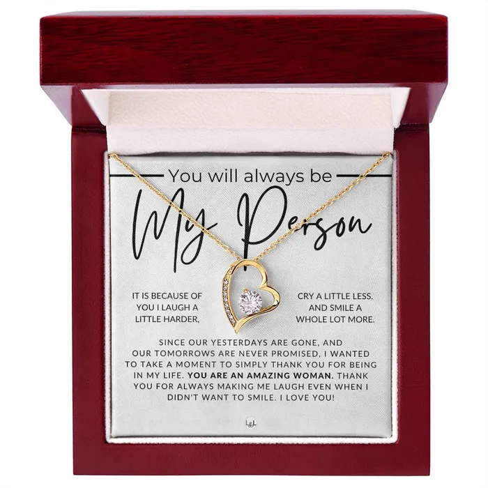 ShineOn Fulfillment Necklaces My Person Thinking of You Sentimental and Romantic Gift for Her Christmas Valentines Birthday or Anniversary Gifts