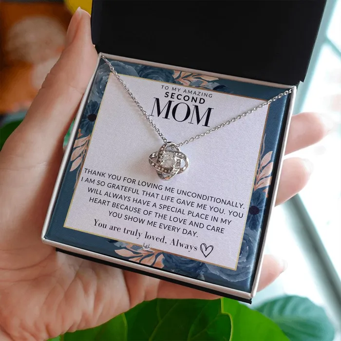 ShineOn Fulfillment Necklaces Second Mom Gift Truly Loved Present for Stepmom Bonus Mom Second Mom Unbiological Mom or Other Mom Great For Mothers Day Christmas Her Birthday Or As An Encouragement Gift
