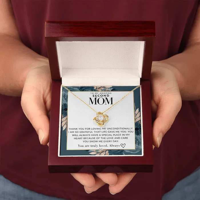 ShineOn Fulfillment Necklaces Second Mom Gift Truly Loved Present for Stepmom Bonus Mom Second Mom Unbiological Mom or Other Mom Great For Mothers Day Christmas Her Birthday Or As An Encouragement Gift