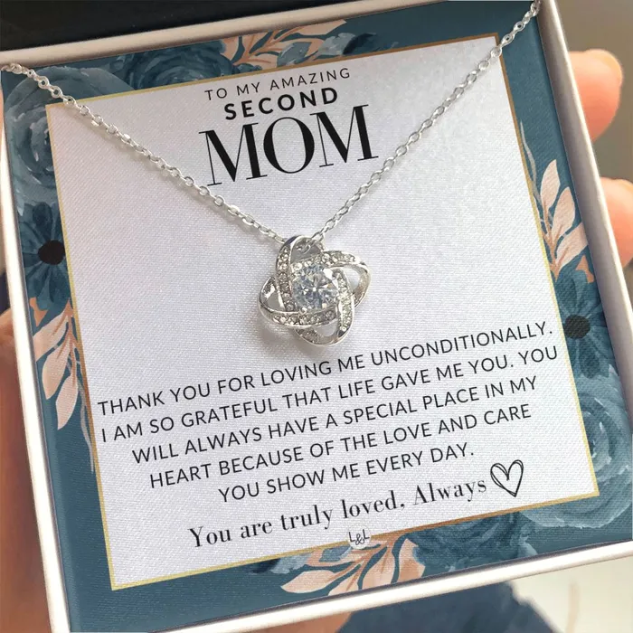 ShineOn Fulfillment Necklaces Second Mom Gift Truly Loved Present for Stepmom Bonus Mom Second Mom Unbiological Mom or Other Mom Great For Mothers Day Christmas Her Birthday Or As An Encouragement Gift
