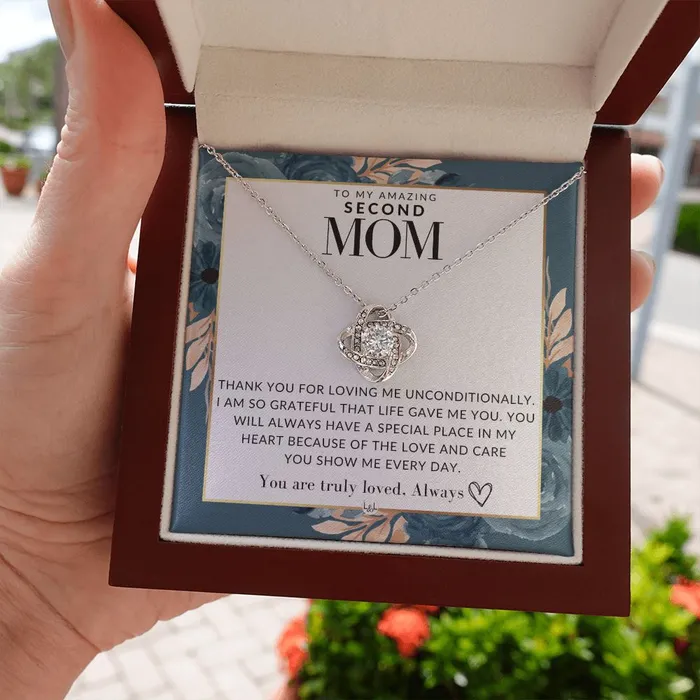 ShineOn Fulfillment Necklaces Second Mom Gift Truly Loved Present for Stepmom Bonus Mom Second Mom Unbiological Mom or Other Mom Great For Mothers Day Christmas Her Birthday Or As An Encouragement Gift