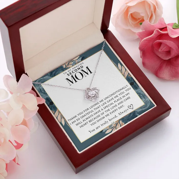 ShineOn Fulfillment Necklaces Second Mom Gift Truly Loved Present for Stepmom Bonus Mom Second Mom Unbiological Mom or Other Mom Great For Mothers Day Christmas Her Birthday Or As An Encouragement Gift