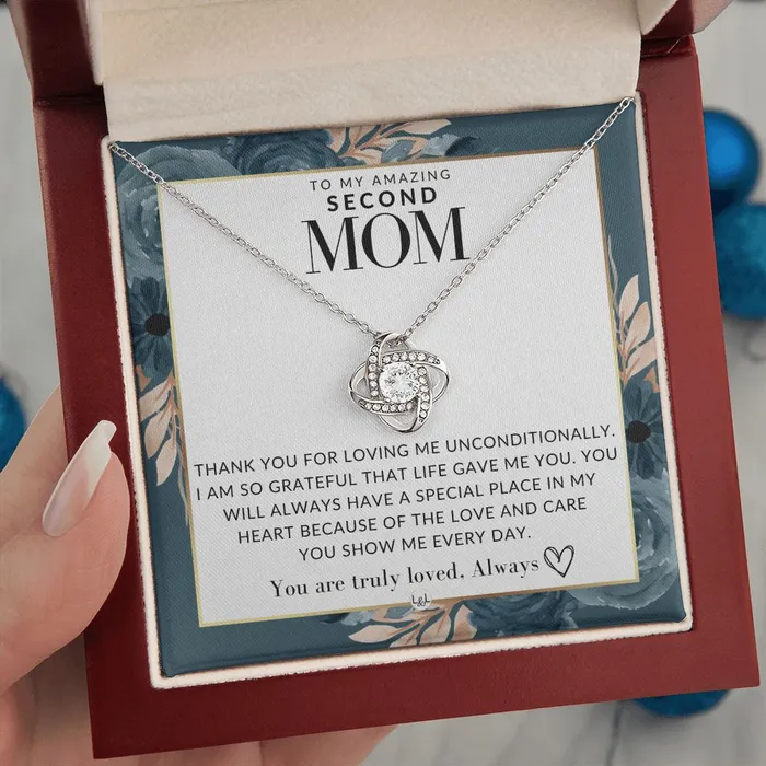 ShineOn Fulfillment Necklaces Second Mom Gift Truly Loved Present for Stepmom Bonus Mom Second Mom Unbiological Mom or Other Mom Great For Mothers Day Christmas Her Birthday Or As An Encouragement Gift