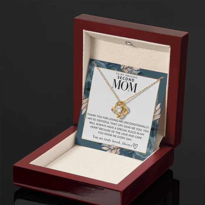 ShineOn Fulfillment Necklaces Second Mom Gift Truly Loved Present for Stepmom Bonus Mom Second Mom Unbiological Mom or Other Mom Great For Mothers Day Christmas Her Birthday Or As An Encouragement Gift