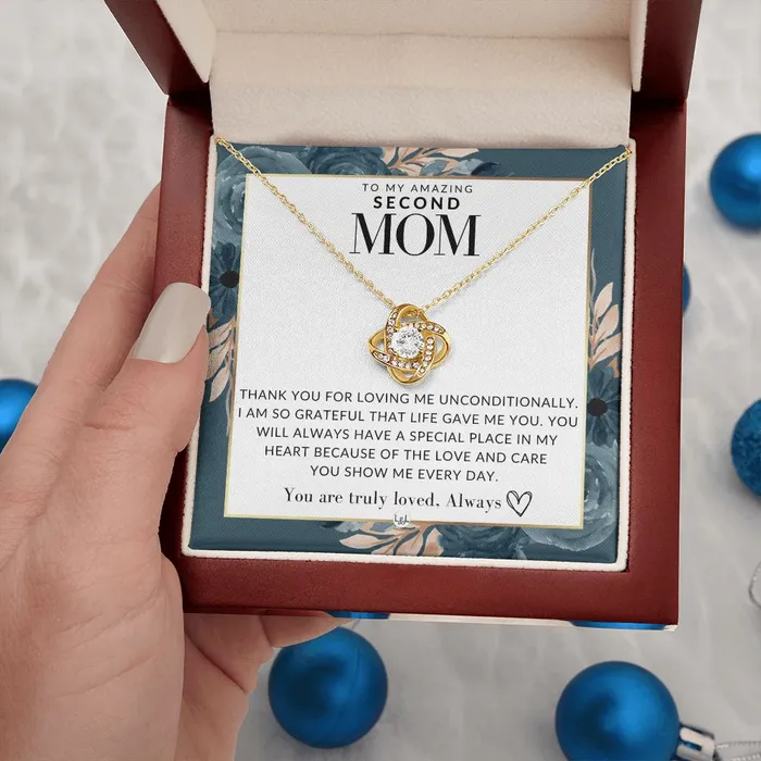 ShineOn Fulfillment Necklaces Second Mom Gift Truly Loved Present for Stepmom Bonus Mom Second Mom Unbiological Mom or Other Mom Great For Mothers Day Christmas Her Birthday Or As An Encouragement Gift