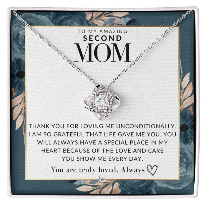ShineOn Fulfillment Necklaces Second Mom Gift Truly Loved Present for Stepmom Bonus Mom Second Mom Unbiological Mom or Other Mom Great For Mothers Day Christmas Her Birthday Or As An Encouragement Gift