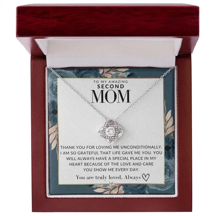 ShineOn Fulfillment Necklaces Second Mom Gift Truly Loved Present for Stepmom Bonus Mom Second Mom Unbiological Mom or Other Mom Great For Mothers Day Christmas Her Birthday Or As An Encouragement Gift