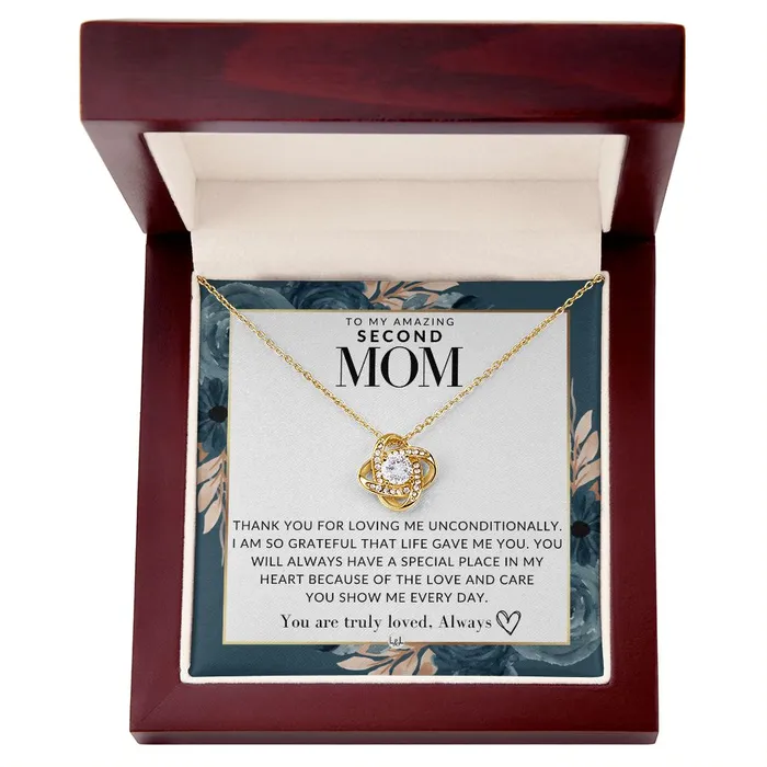 ShineOn Fulfillment Necklaces Second Mom Gift Truly Loved Present for Stepmom Bonus Mom Second Mom Unbiological Mom or Other Mom Great For Mothers Day Christmas Her Birthday Or As An Encouragement Gift