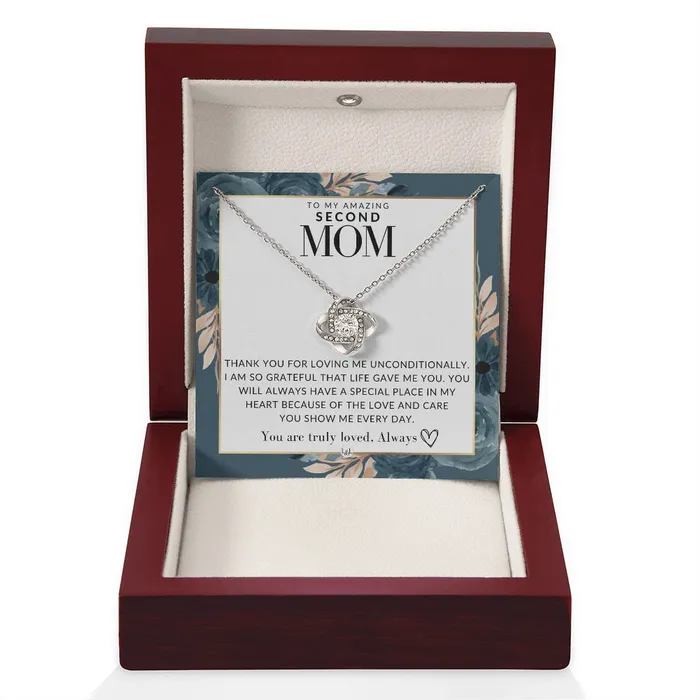 ShineOn Fulfillment Necklaces Second Mom Gift Truly Loved Present for Stepmom Bonus Mom Second Mom Unbiological Mom or Other Mom Great For Mothers Day Christmas Her Birthday Or As An Encouragement Gift
