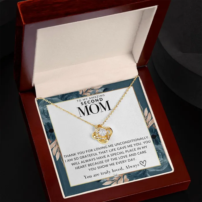 ShineOn Fulfillment Necklaces Second Mom Gift Truly Loved Present for Stepmom Bonus Mom Second Mom Unbiological Mom or Other Mom Great For Mothers Day Christmas Her Birthday Or As An Encouragement Gift