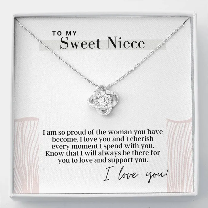 ShineOn Fulfillment Necklaces To My Sweet Niece Love Knot Pendant Necklace The Perfect Gift
