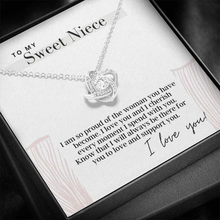 ShineOn Fulfillment Necklaces To My Sweet Niece Love Knot Pendant Necklace The Perfect Gift