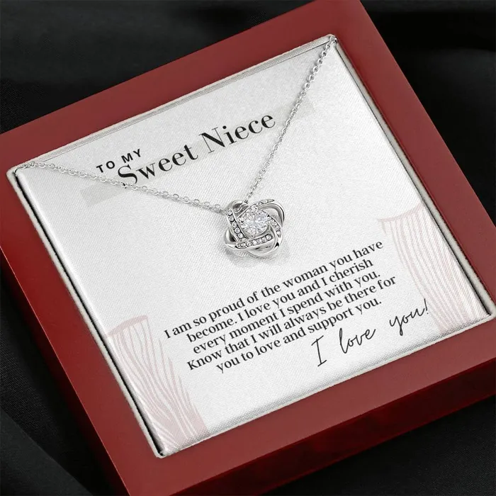 ShineOn Fulfillment Necklaces To My Sweet Niece Love Knot Pendant Necklace The Perfect Gift