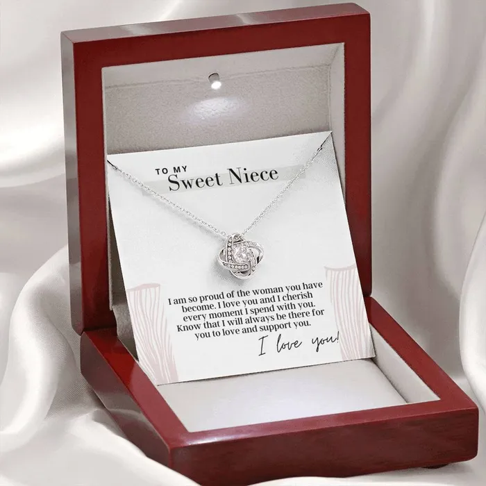 ShineOn Fulfillment Necklaces To My Sweet Niece Love Knot Pendant Necklace The Perfect Gift