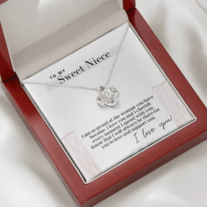 ShineOn Fulfillment Necklaces To My Sweet Niece Love Knot Pendant Necklace The Perfect Gift