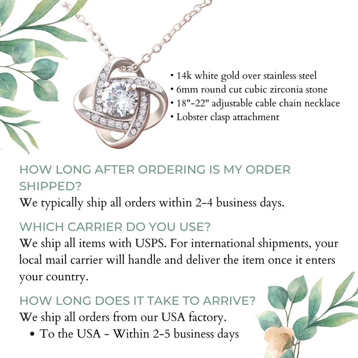 ShineOn Fulfillment Necklaces To My Sweet Niece Love Knot Pendant Necklace The Perfect Gift