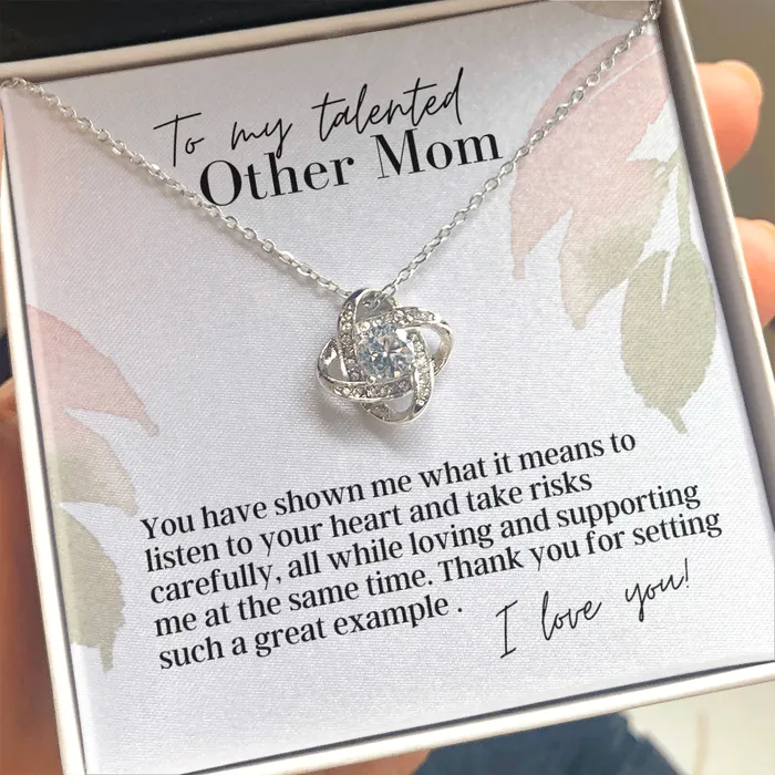 ShineOn Fulfillment Necklaces To My Talented Other Mom Love Knot Pendant Necklace The Perfect Gift for You Other Mom ShineOn Fulfillment Necklaces To My Talented Other Mom Love Knot Pendant Necklace The Perfect Gift for You Other Mom