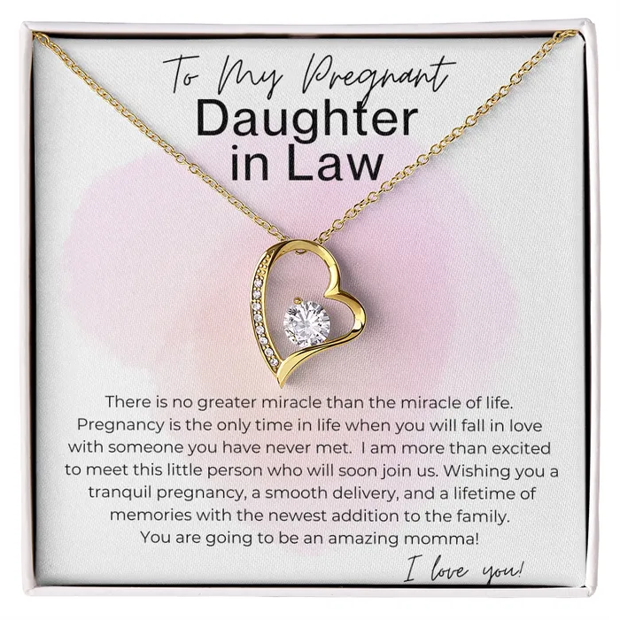 ShineOn Fulfillment Necklaces You will be an Amazing Momma Gift for Pregnant Daughter in Law Heart Pendant Necklace