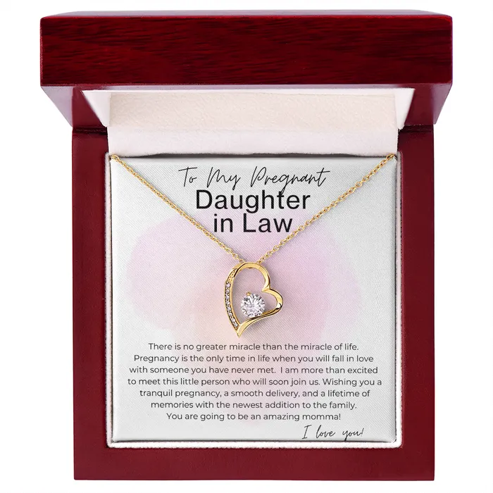 ShineOn Fulfillment Necklaces You will be an Amazing Momma Gift for Pregnant Daughter in Law Heart Pendant Necklace