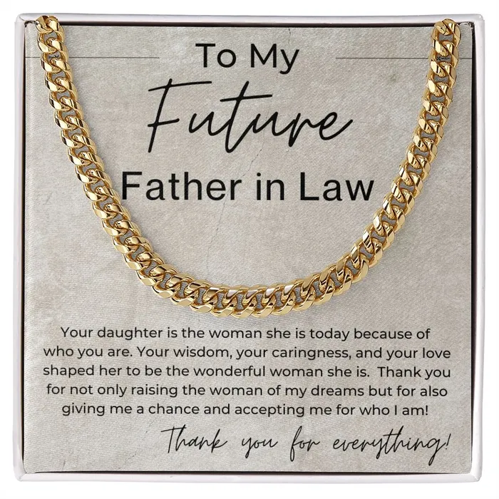 ShineOn Fulfillment Thank You For Accepting Me Gift for Future Father In Law From Future Son In Law Linked Chain Necklace Necklaces ShineOn Fulfillment Thank You For Accepting Me Gift for Future Father In Law From Future Son In Law Linked Chain Necklace Necklaces