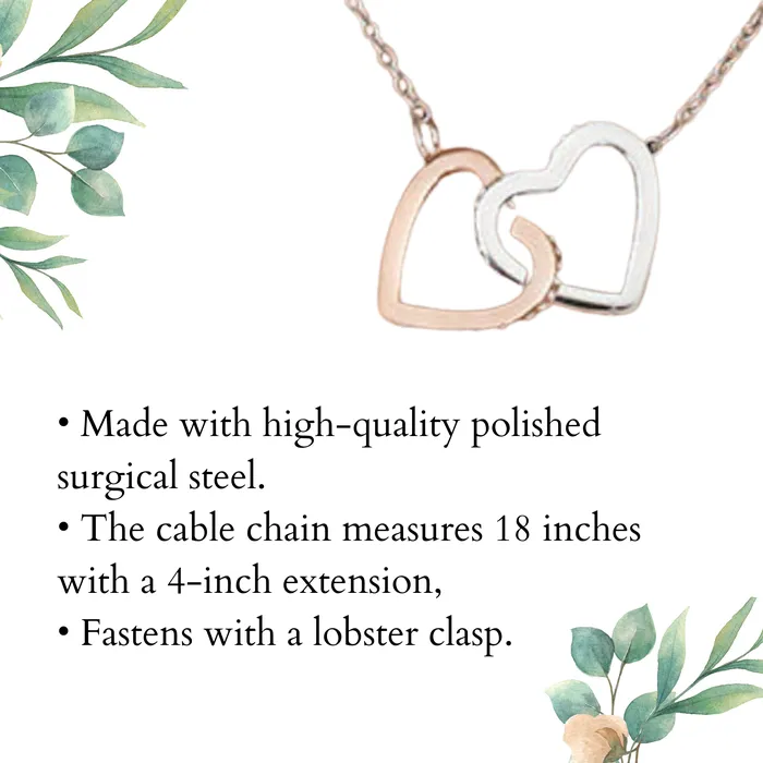 ShineOn Fulfillment To an Incredible Stepdaughter Interlocking Hearts Pendant Necklace Necklaces