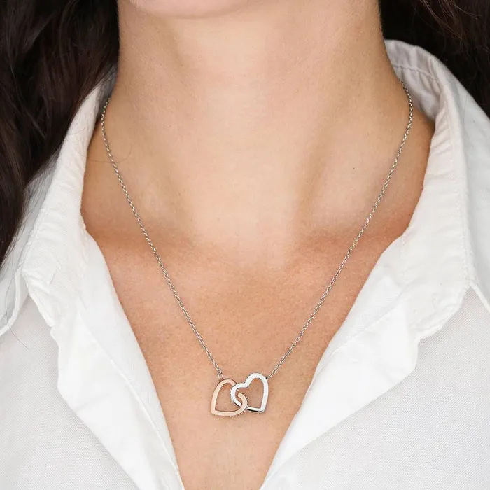 ShineOn Fulfillment To an Incredible Stepdaughter Interlocking Hearts Pendant Necklace Necklaces