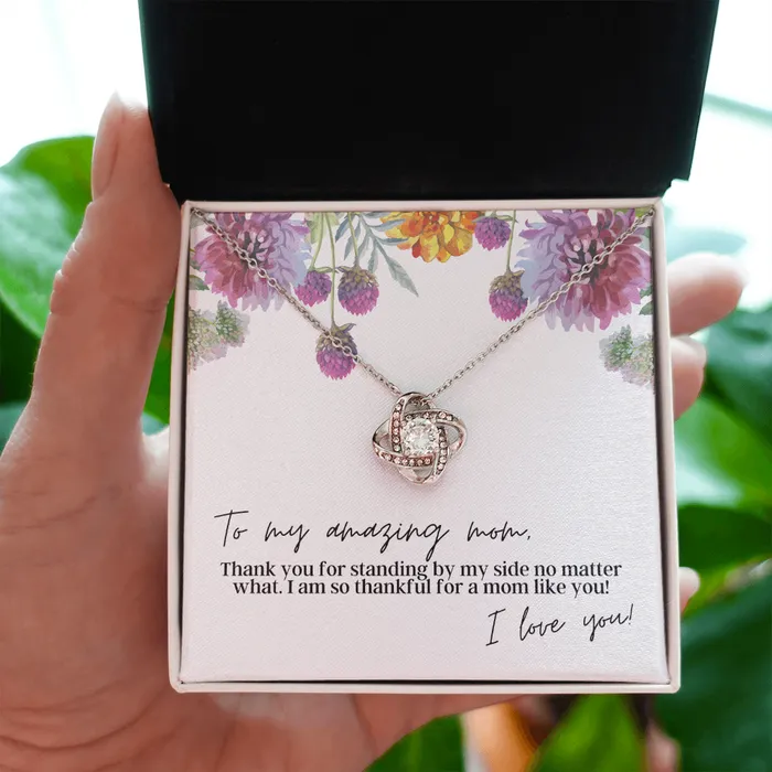 ShineOn Fulfillment To My Amazing Mom I Love You Love Knot Pendant Necklace The Perfect Gift for Your Mom Necklaces