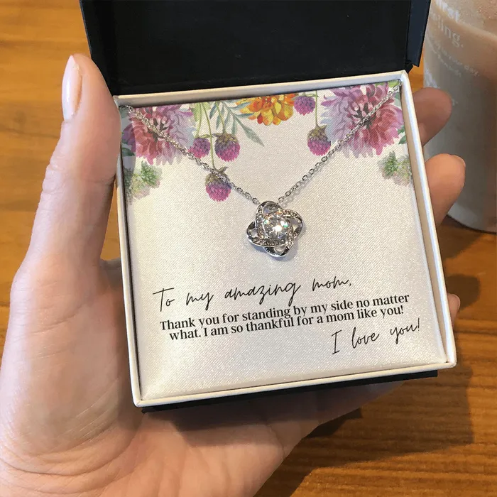 ShineOn Fulfillment To My Amazing Mom I Love You Love Knot Pendant Necklace The Perfect Gift for Your Mom Necklaces
