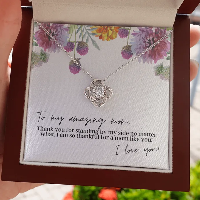 ShineOn Fulfillment To My Amazing Mom I Love You Love Knot Pendant Necklace The Perfect Gift for Your Mom Necklaces