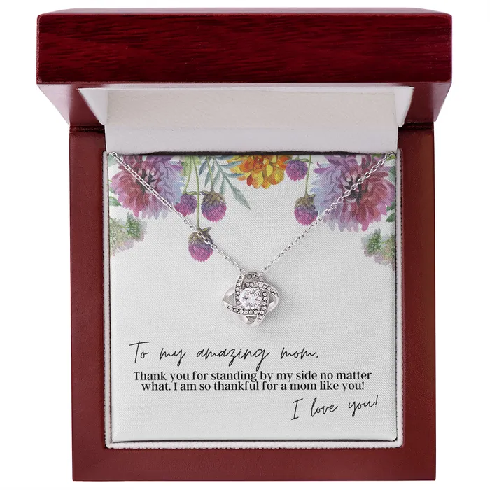 ShineOn Fulfillment To My Amazing Mom I Love You Love Knot Pendant Necklace The Perfect Gift for Your Mom Necklaces