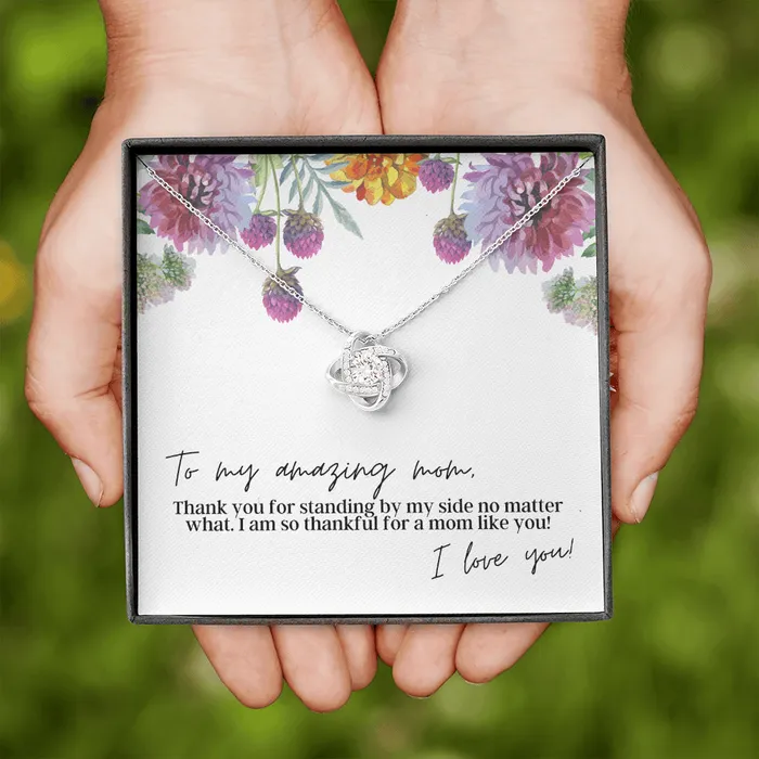 ShineOn Fulfillment To My Amazing Mom I Love You Love Knot Pendant Necklace The Perfect Gift for Your Mom Necklaces