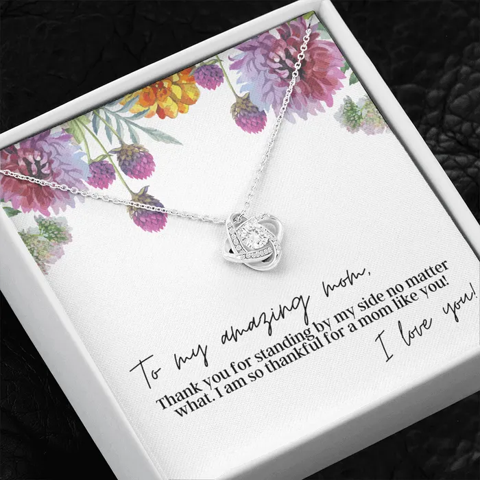 ShineOn Fulfillment To My Amazing Mom I Love You Love Knot Pendant Necklace The Perfect Gift for Your Mom Necklaces