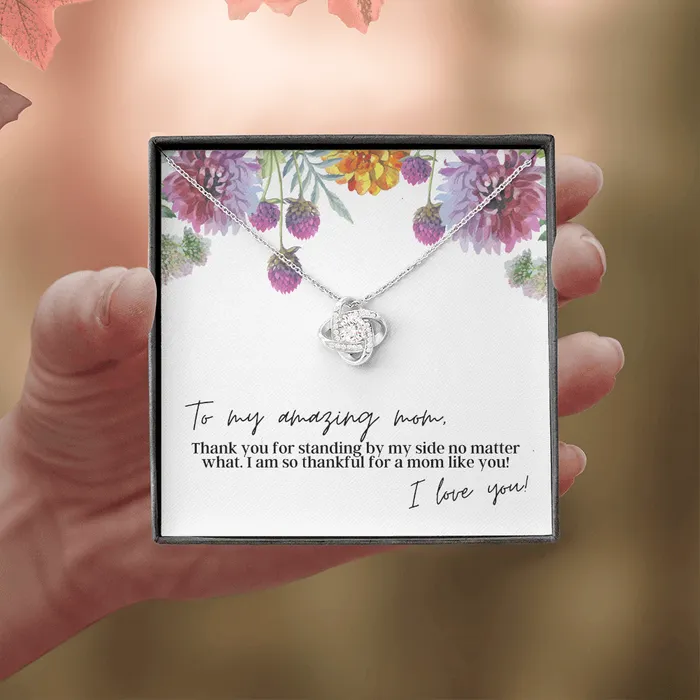 ShineOn Fulfillment To My Amazing Mom I Love You Love Knot Pendant Necklace The Perfect Gift for Your Mom Necklaces