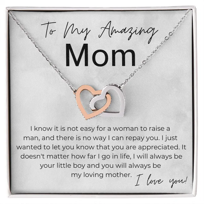 ShineOn Fulfillment You Are Loved and Appreciated Gift for Mom From Your Son Interlocking Heart Pendant Necklace Necklaces ShineOn Fulfillment You Are Loved and Appreciated Gift for Mom From Your Son Interlocking Heart Pendant Necklace Necklaces