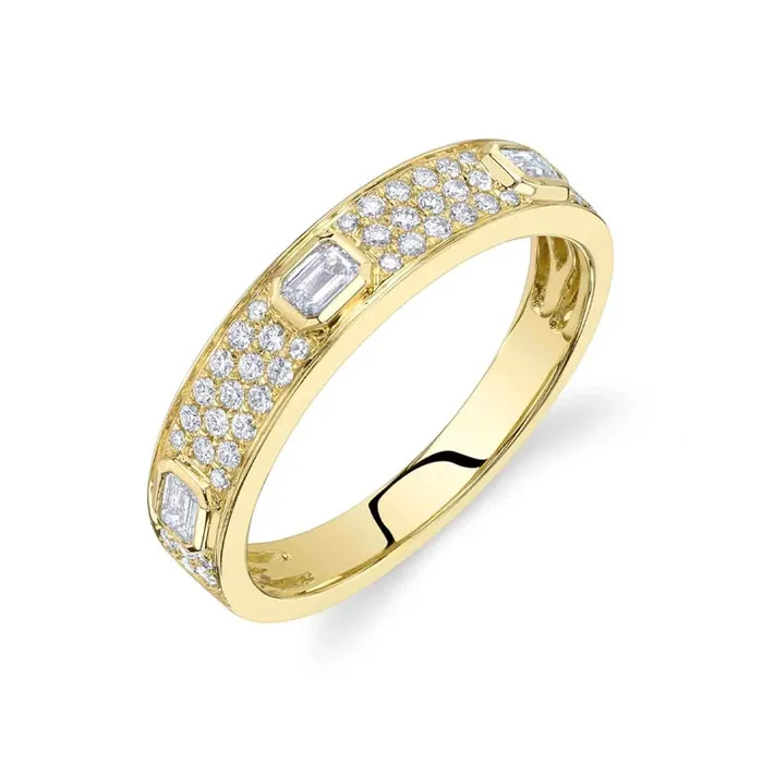 SHY CREATION Rings Pave and Bezel Ring