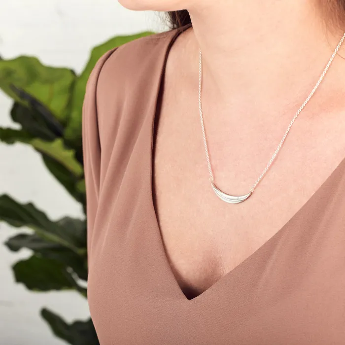 Silver Diamond Wisp Necklace Corey Egan Necklaces