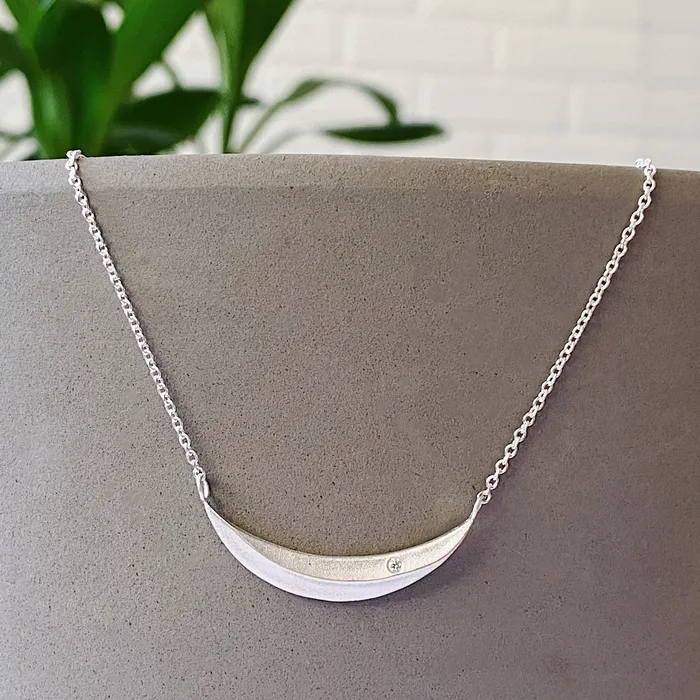 Silver Diamond Wisp Necklace Corey Egan Necklaces