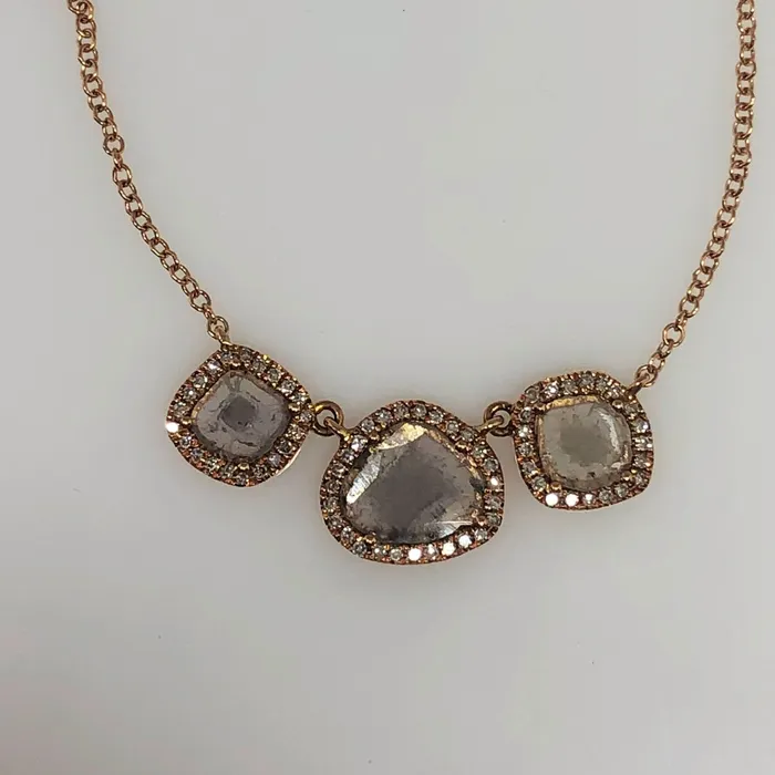Smith and Bevill Jewelers Chloe Diamond Slice Necklace Necklaces