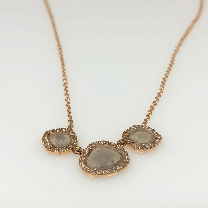 Smith and Bevill Jewelers Chloe Diamond Slice Necklace Necklaces