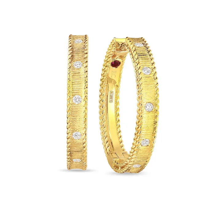 Symphony 18K Gold Princess Earrings with Diamonds ROBERTO COIN Earrings