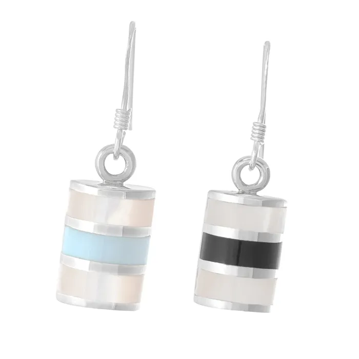 Teeda Earrings EMOP1001 Mother of Pearl Inlay Earrings