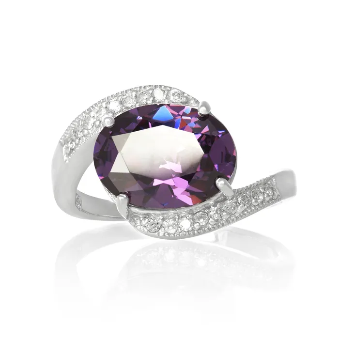Teeda Rings RZ3490 Oval Cut CZ Ring